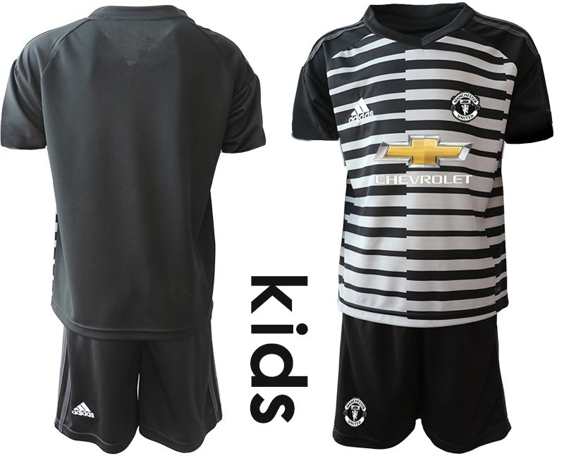 Youth 2020-2021 club Manchester United black goalkeeper Soccer Jerseys